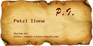 Petzl Ilona névjegykártya
